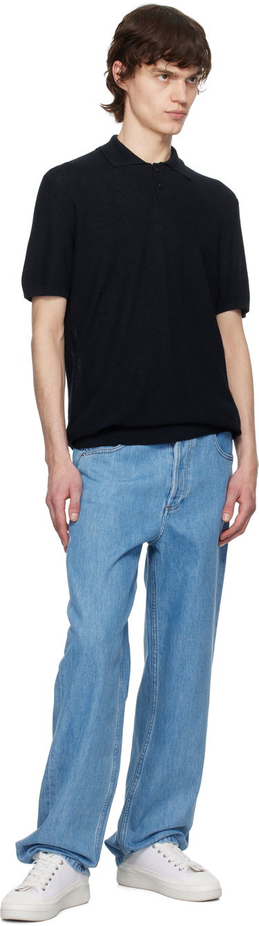 Polo tričko A.P.C. A.P.C. Jay Knit Polo Shirt Navy | VIAJC-H23315, 3