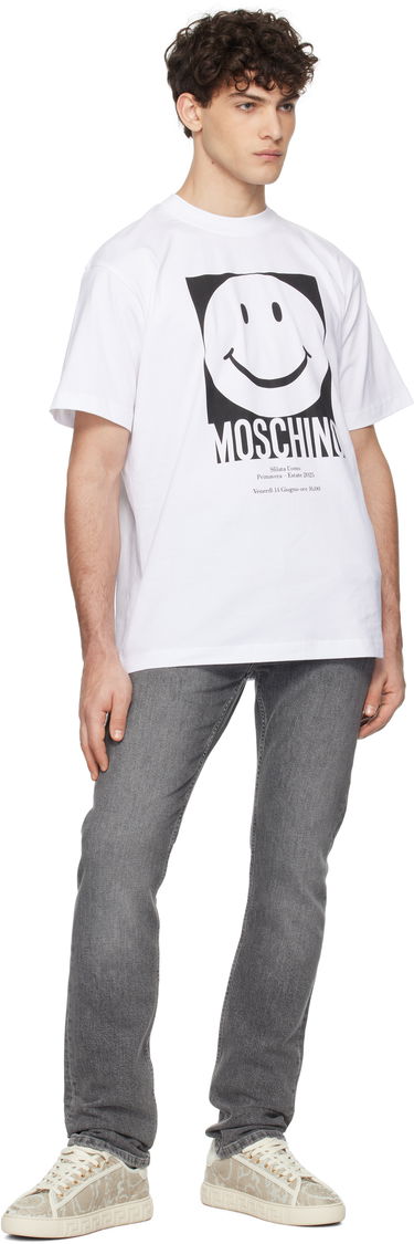 Tričko Moschino Moschino Smiley Graphic T-Shirt Biela | 251ZZJ072302411001, 3
