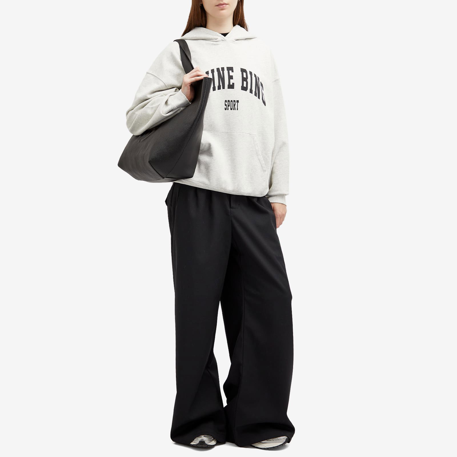 Harvey Grey Melange Hooded Sweatshirt