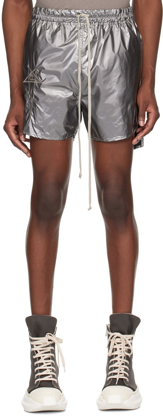 Šortky Rick Owens Metallic Dolphin Shorts Šedá | CM01D9235 CHNYS, 0