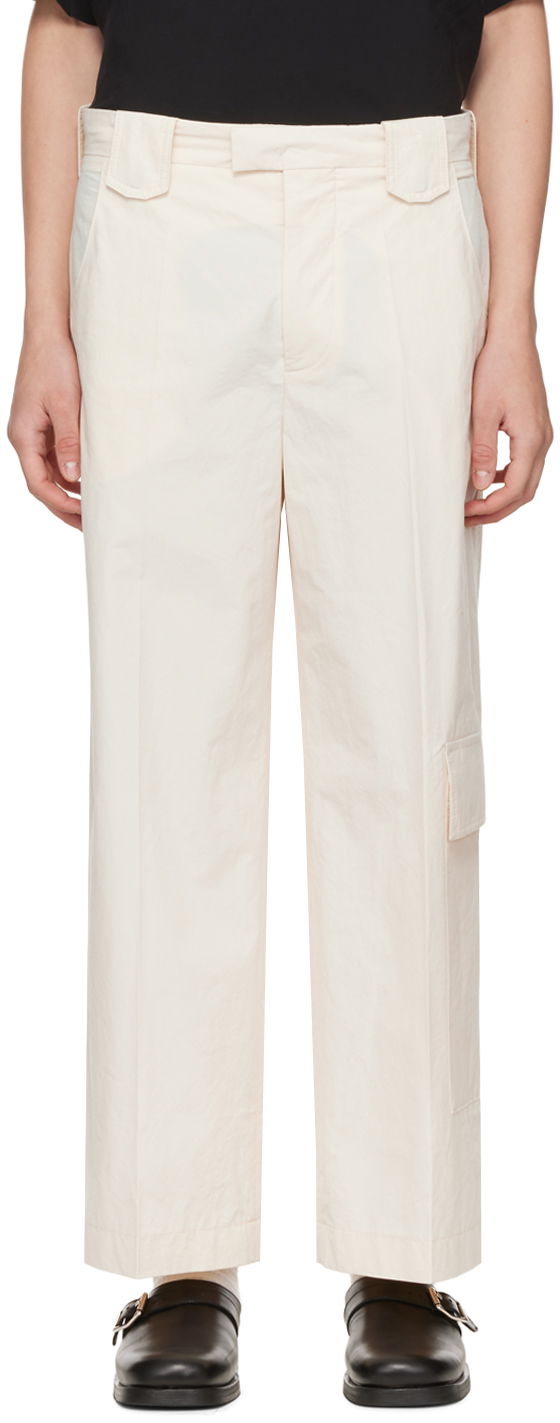 Nohavice Nanushka Casual Wide Leg Trousers Biela | NM22PFPA01172, 0