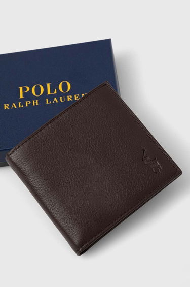Peňaženka Polo by Ralph Lauren SMOOTH LEATHER C-WALLET Hnedá | 405914235001=405526127001, 4