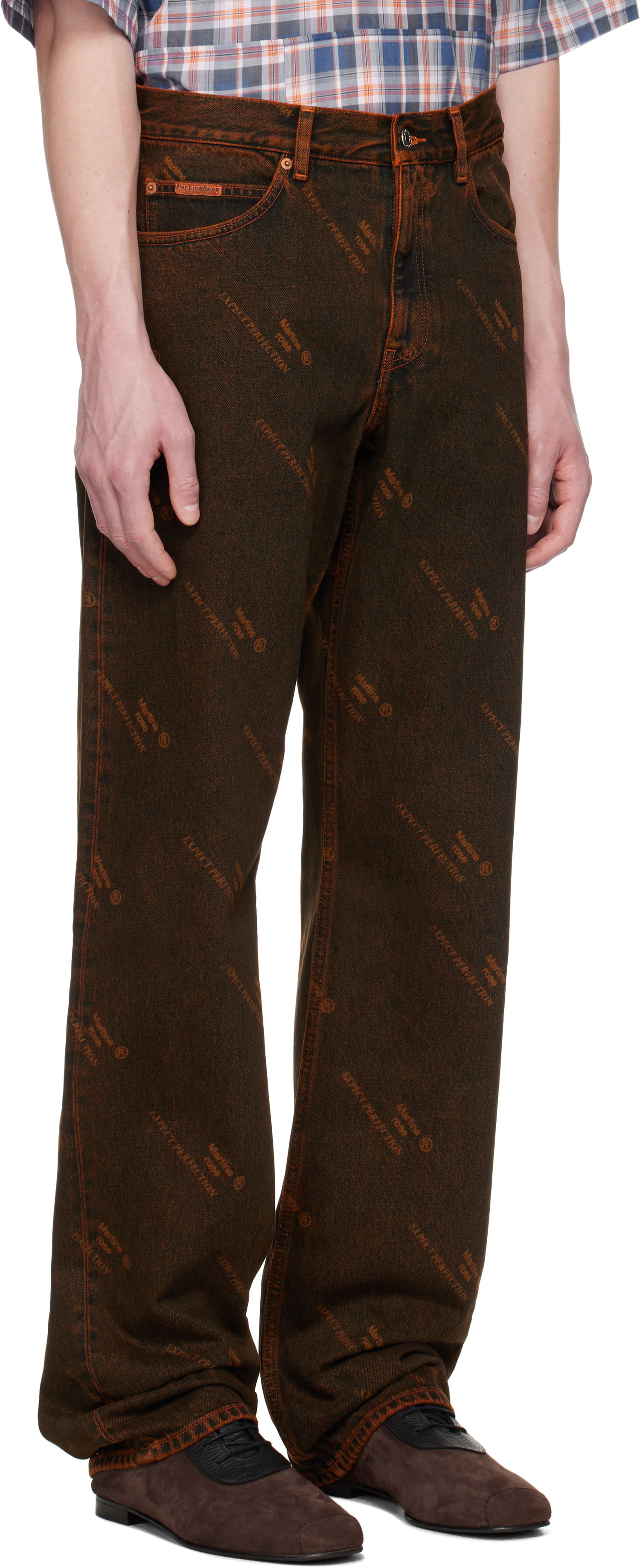 Džínsy Martine Rose Martine Rose Relaxed Fit Jeans Hnedá | 229WD06204, 1