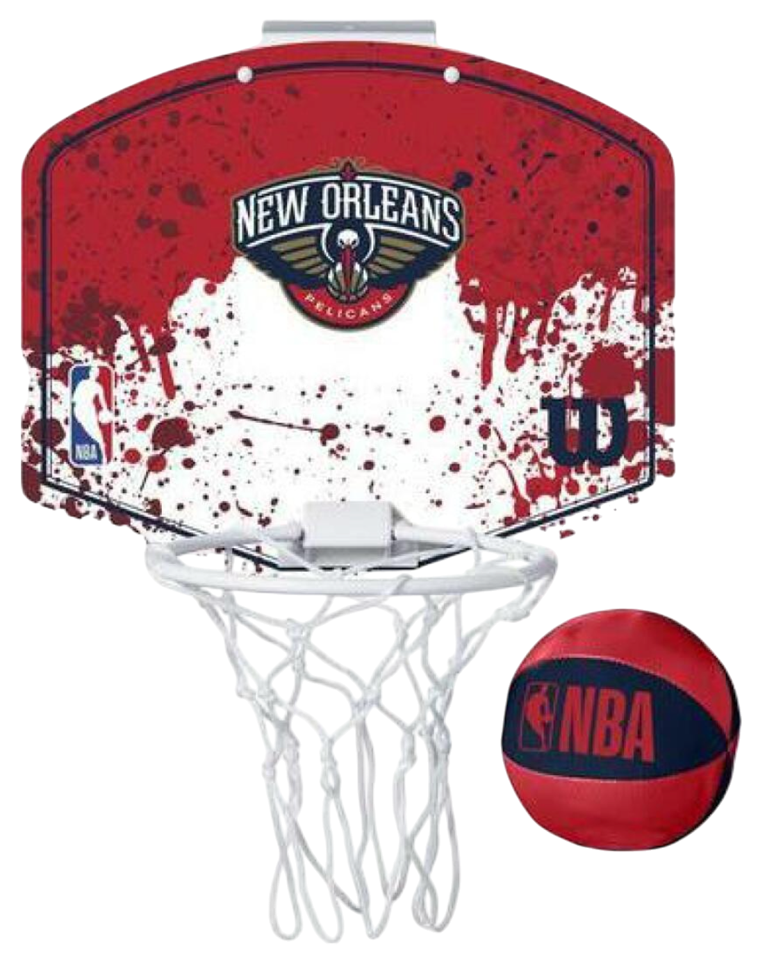 Športový doplnok Wilson Tennis New Orleans Pelicans NBA Team Mini Hoop Červená | wtb1302no, 0