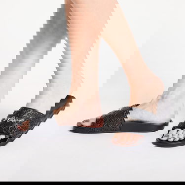 Tenisky a topánky Footshop FTSHP Monogram Slides Black Čierna | FTSHP_399, 5