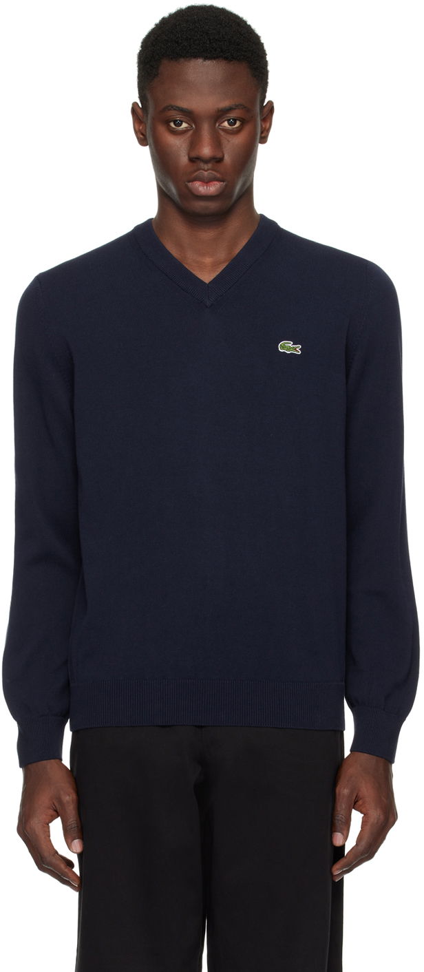 Sveter Lacoste Navy V-Neck Sweater Navy | AH1951_166