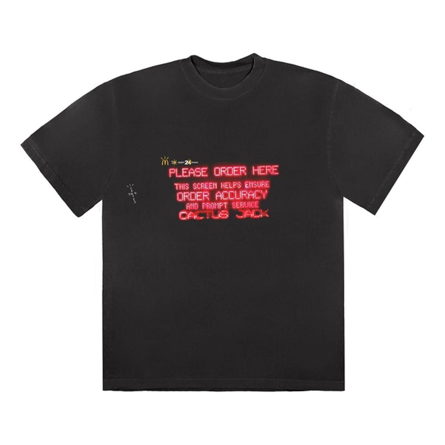Tričko Cactus Jack by Travis Scott Travis Scott Cactus Jack Order Here T-Shirt Čierna | TS-XMOHTBK, 0
