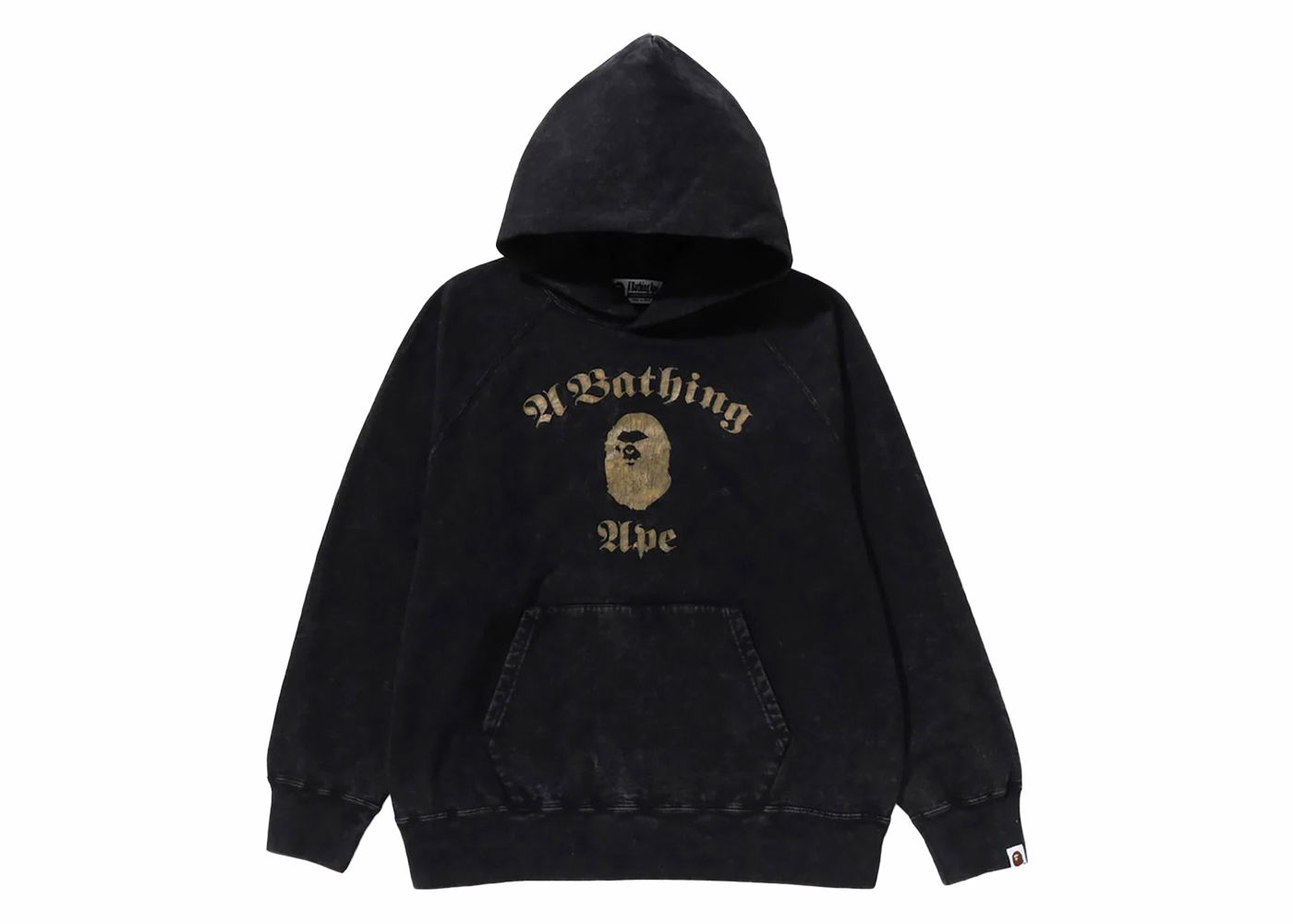 Mikina BAPE BAPE A Bathing Ape Overdye Pullover Relaxed Fit Hoodie Black Čierna | 1K30-114-010, 0