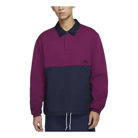 Polo tričko Nike Colorblock Fleece Polo Fialová | DJ6082-610