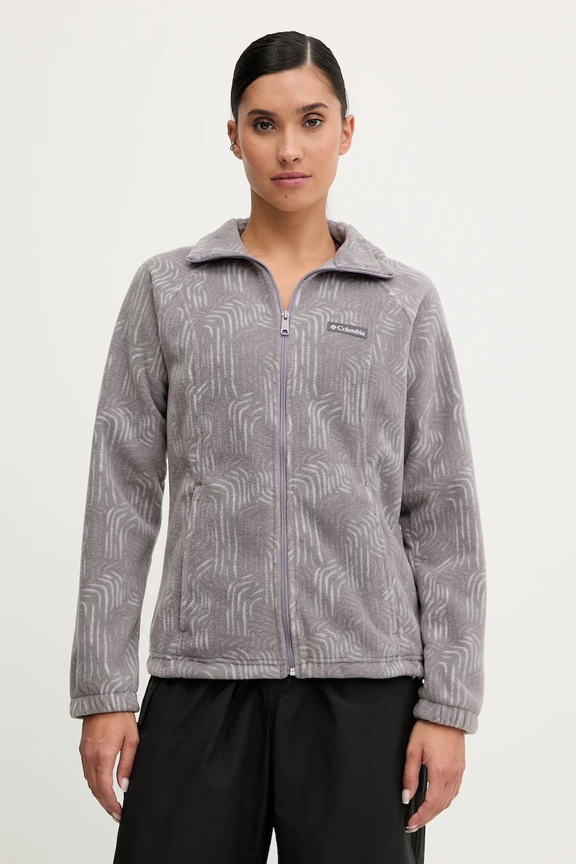 Mikina Columbia Benton Springs Printed Fleece Jacket Šedá | 2021771
