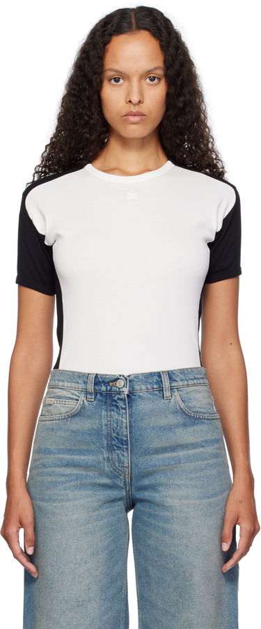 Body Courrèges Contrast Frame T-Shirt Biela | 324JTS147JS0070, 0