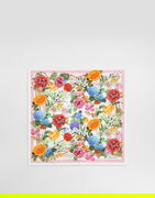 Dolce & Gabbana Floral Print Silk Twill Square Scarf