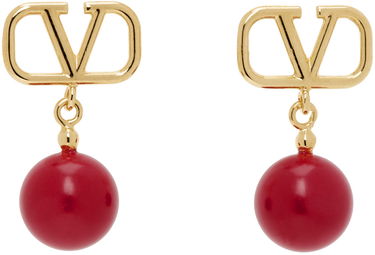 Náušnice Valentino Garavani VLogo Signature Pearl Earrings "Gold" Červená | 4W2J0E36DHC, 0