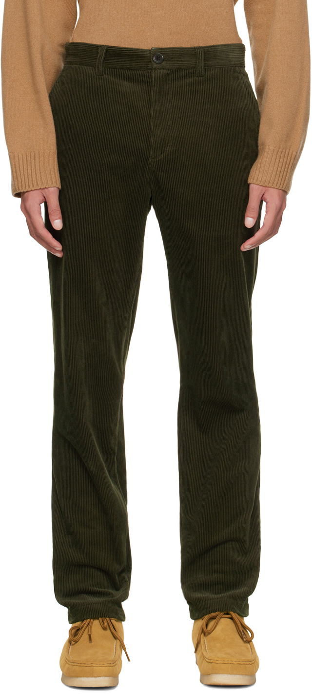 Nohavice a džínsy A.P.C. Constantin Trousers Zelené | COESP-H08396, 0