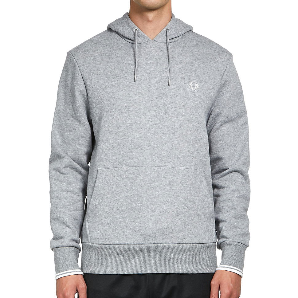Mikina Fred Perry Tipped Hooded Sweatshirt Šedá | M2643-R49, 0