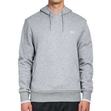 Mikina Fred Perry Tipped Hooded Sweatshirt Šedá | M2643-R49, 0
