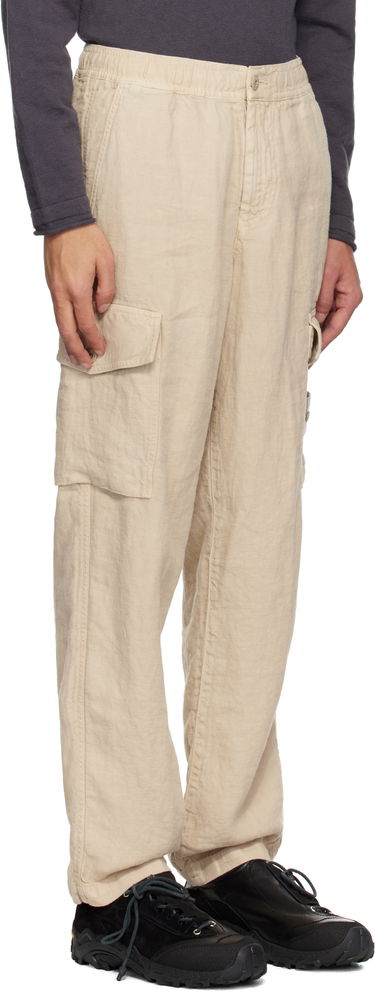 Cargo nohavice Stone Island Stone Island Diagonal Linen Cargo Pants Béžová | K1S15 3100029 S00F8, 1