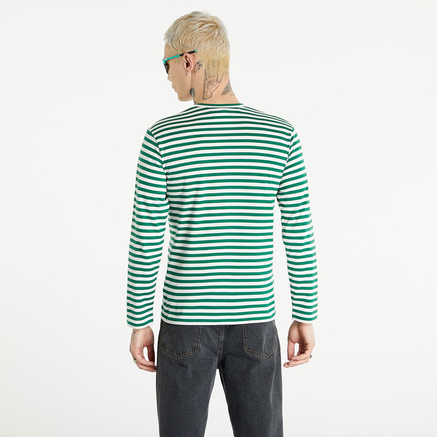 Tričko Comme des Garçons PLAY Long Sleeve Tee Zelené | AZT164 green, 1