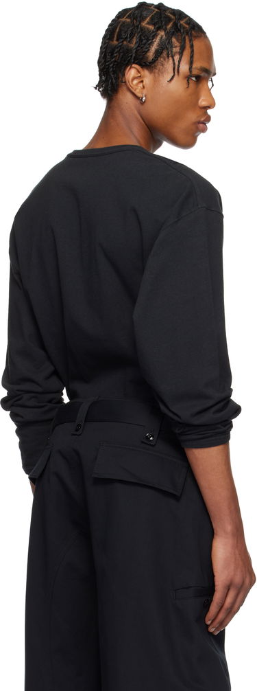 Tričko LEMAIRE Lemaire Boxy Pocket Long Sleeve T-Shirt Čierna | TO1340 LJ1010, 2