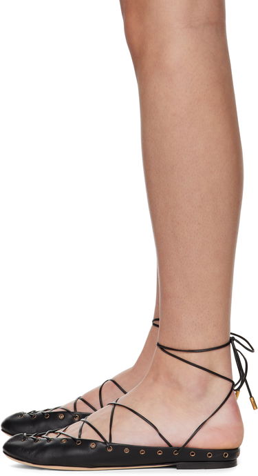 Tenisky a topánky CHLOÉ Chloé 'Chloé' Ghillies Ballerina Flats Čierna | CHC25U10BRI, 2