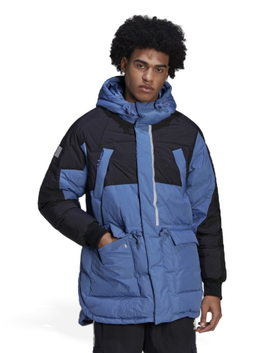Prešívaná bunda adidas Originals Adventure Down Regen Hooded Puffer Jacket Modrá | HL6745