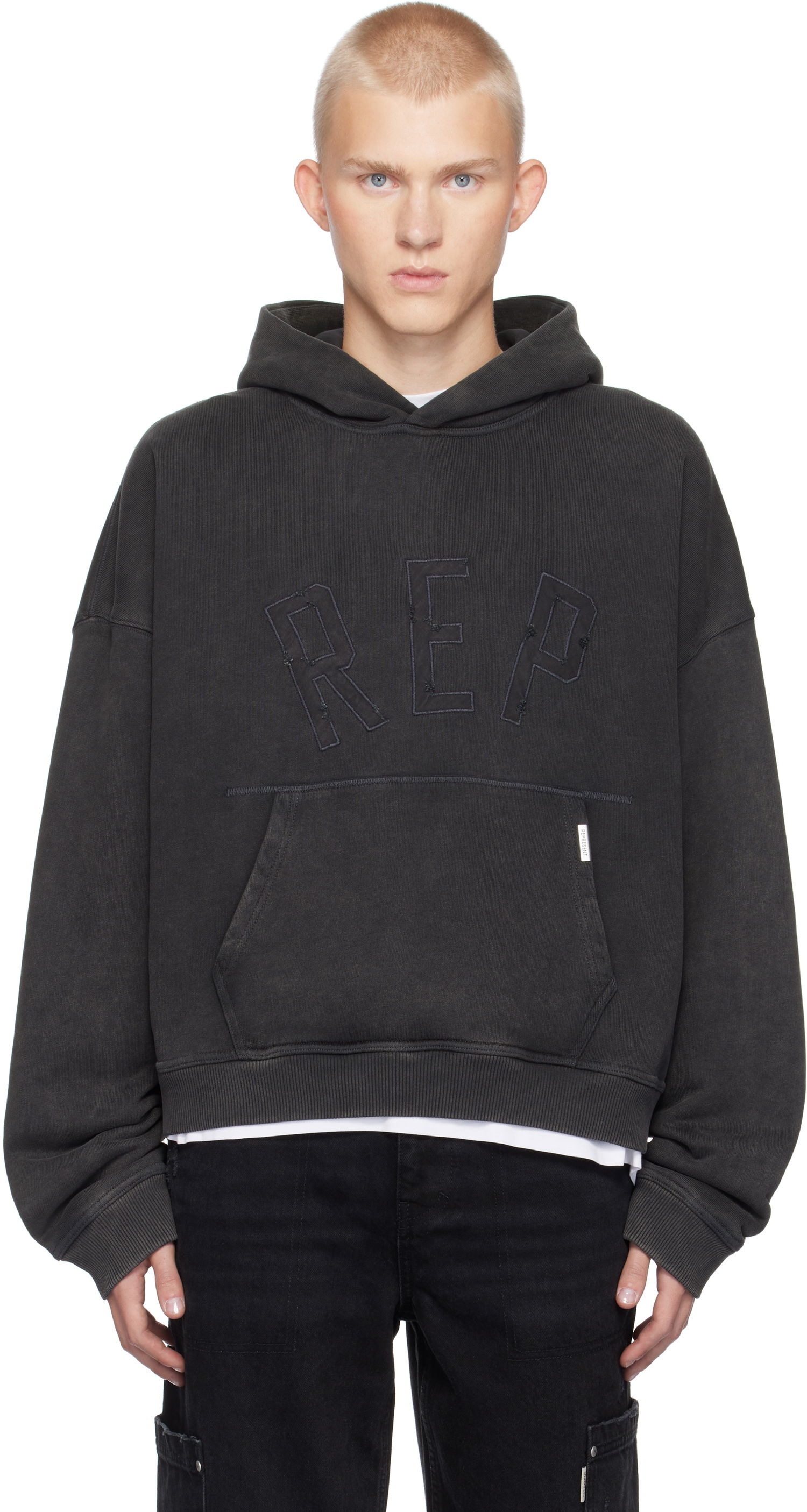 Mikina Represent Clo Applique Hoodie Čierna | MLM4256, 0