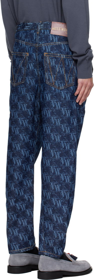 Džínsy Vivienne Westwood Vivienne Westwood Drunken Patterned Jeans Modrá | 3902000X-W014I-AAA-, 2