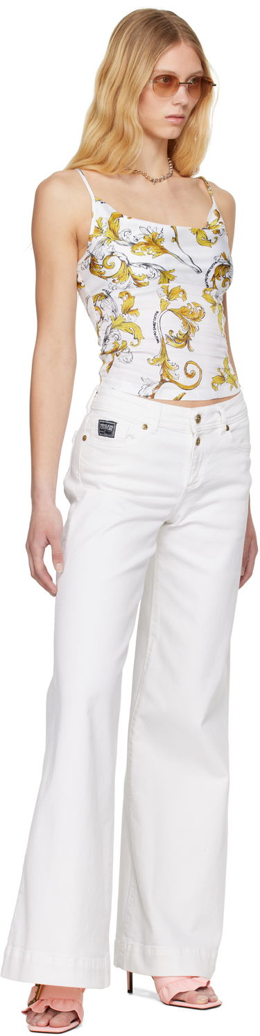 Tielko Versace Versace Jeans Couture Outline Barocco Cowl Neck Camisole Biela | E78HAM236_ENS639, 3