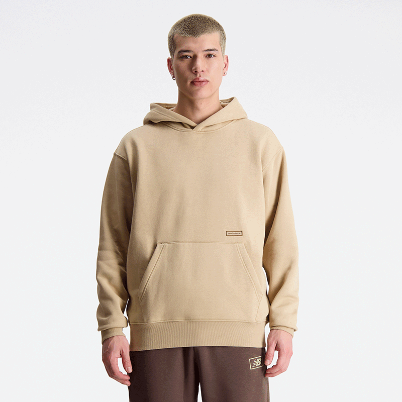 Mikina New Balance Hoodie Béžová | MT33516INC, 0