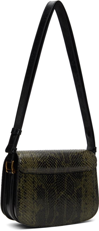 Taška cez rameno AMI AMI Paris Leather Shoulder Bag Zelené | ULL005.AL0106, 2