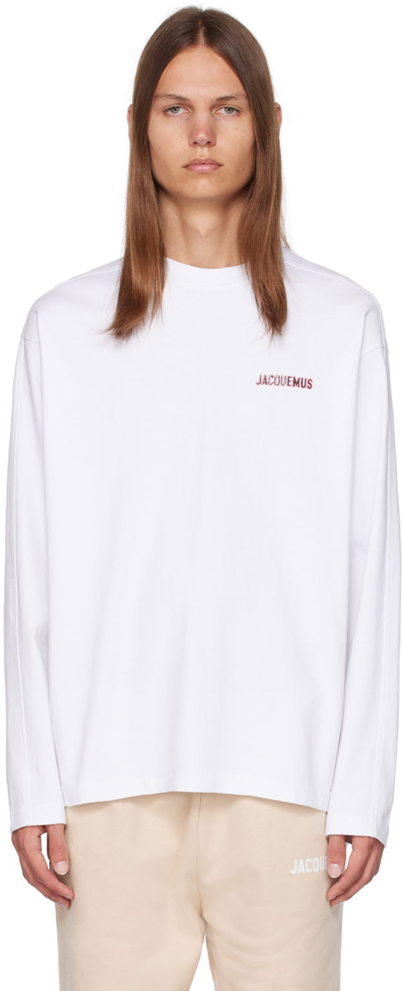 Tričko Jacquemus Le Chouchou 'Le T-Shirt Pavane Manches Longues' Long Sleeve T-Shirt Biela | 23H236JS190-2102, 0