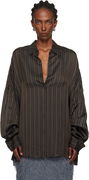 Dries Van Noten Striped Cupro Cocoon Shirt