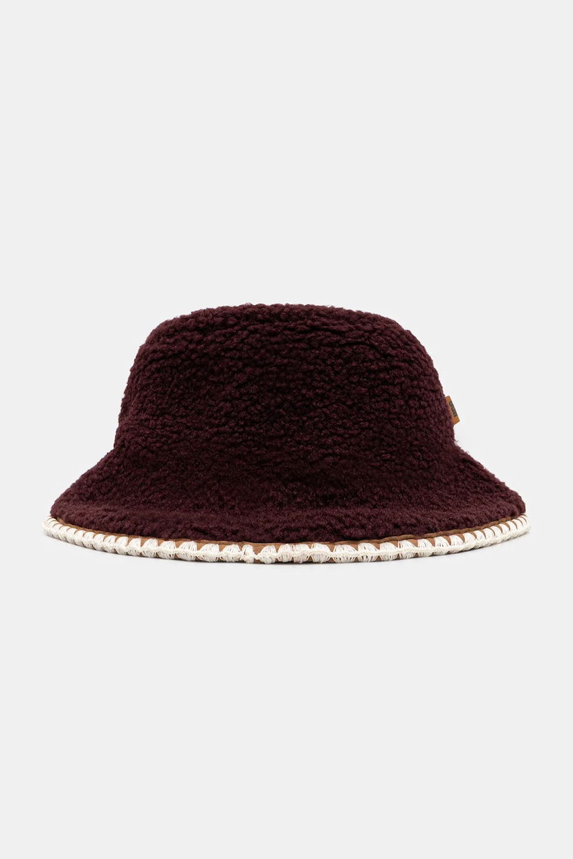 Klobúk UGG Sherpa Bucket Hat with Braided Trim Vínová | 100914