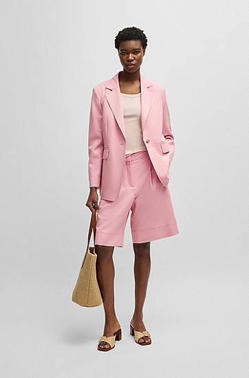 Šortky BOSS Pleated Shorts Ružová | 50546217, 1
