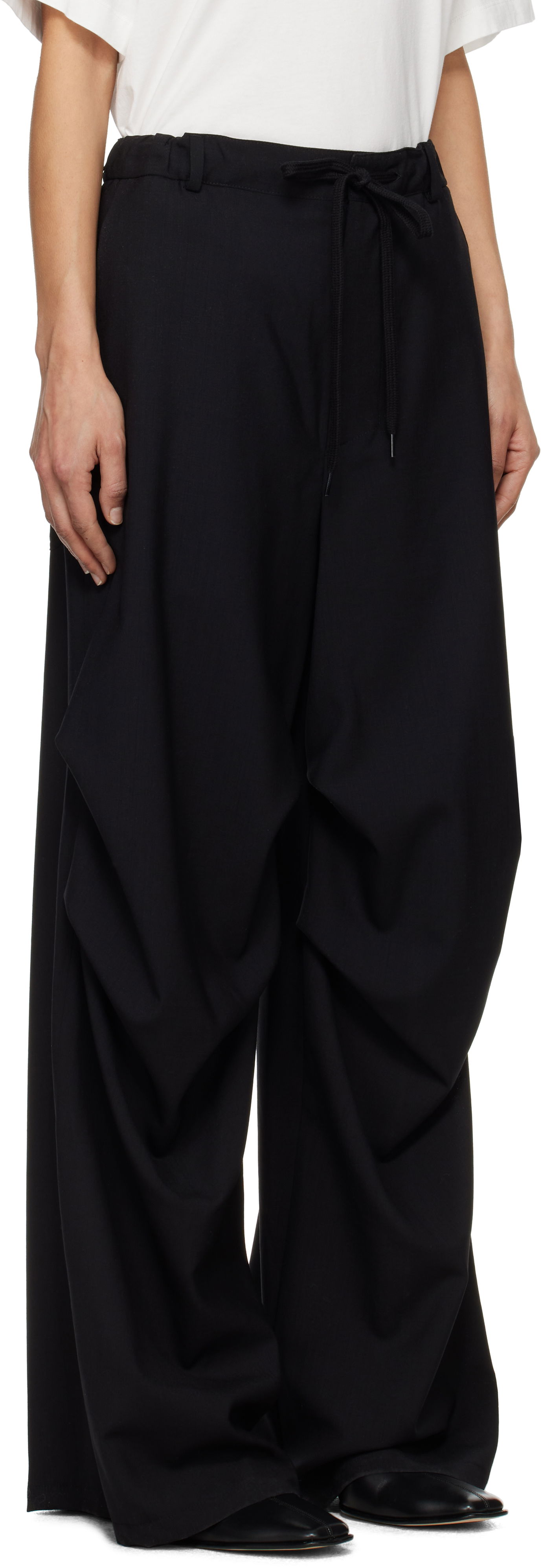 Nohavice Maison Margiela MM6 Maison Margiela Tailoring Wool Canvas Cargo Trousers Čierna | S52KA0524 M35080, 1