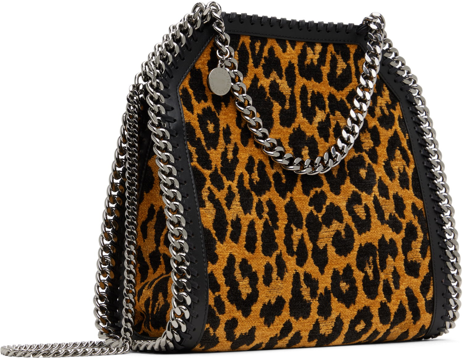 Taška cez rameno Stella McCartney Leopard Print Mini Chain Bag Hnedá | 371223WP0494, 1