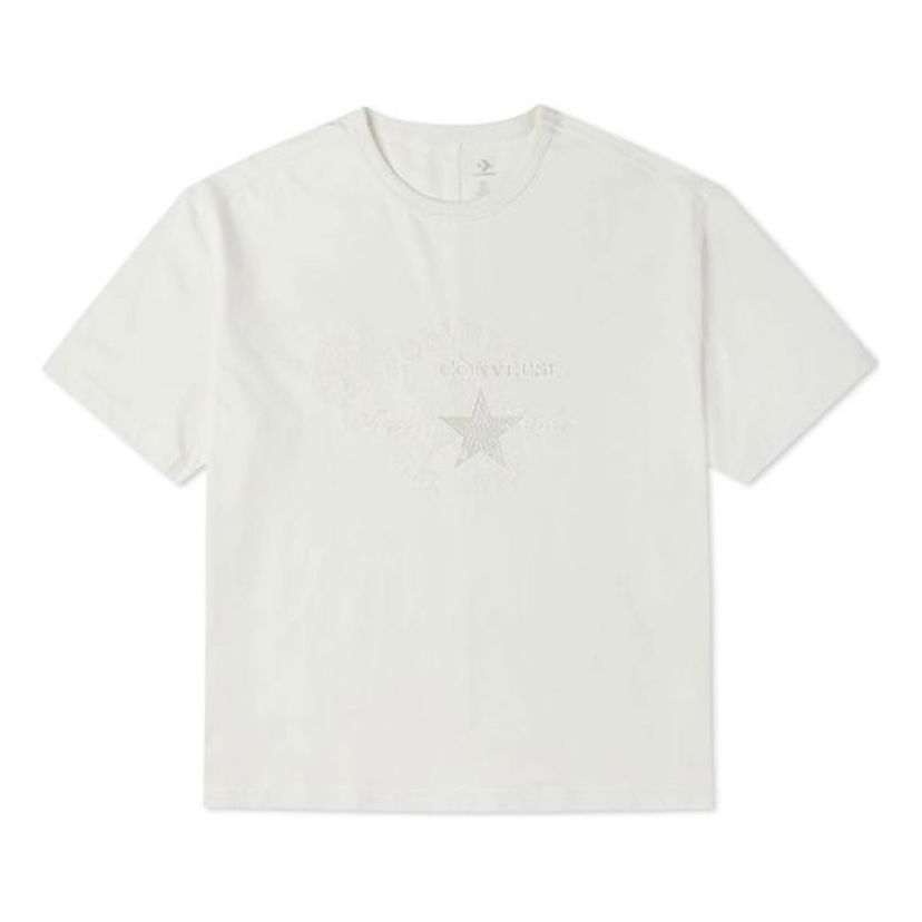 Tričko Converse Chuck 70S Embroidered T-Shirt Biela | 10021980-A01