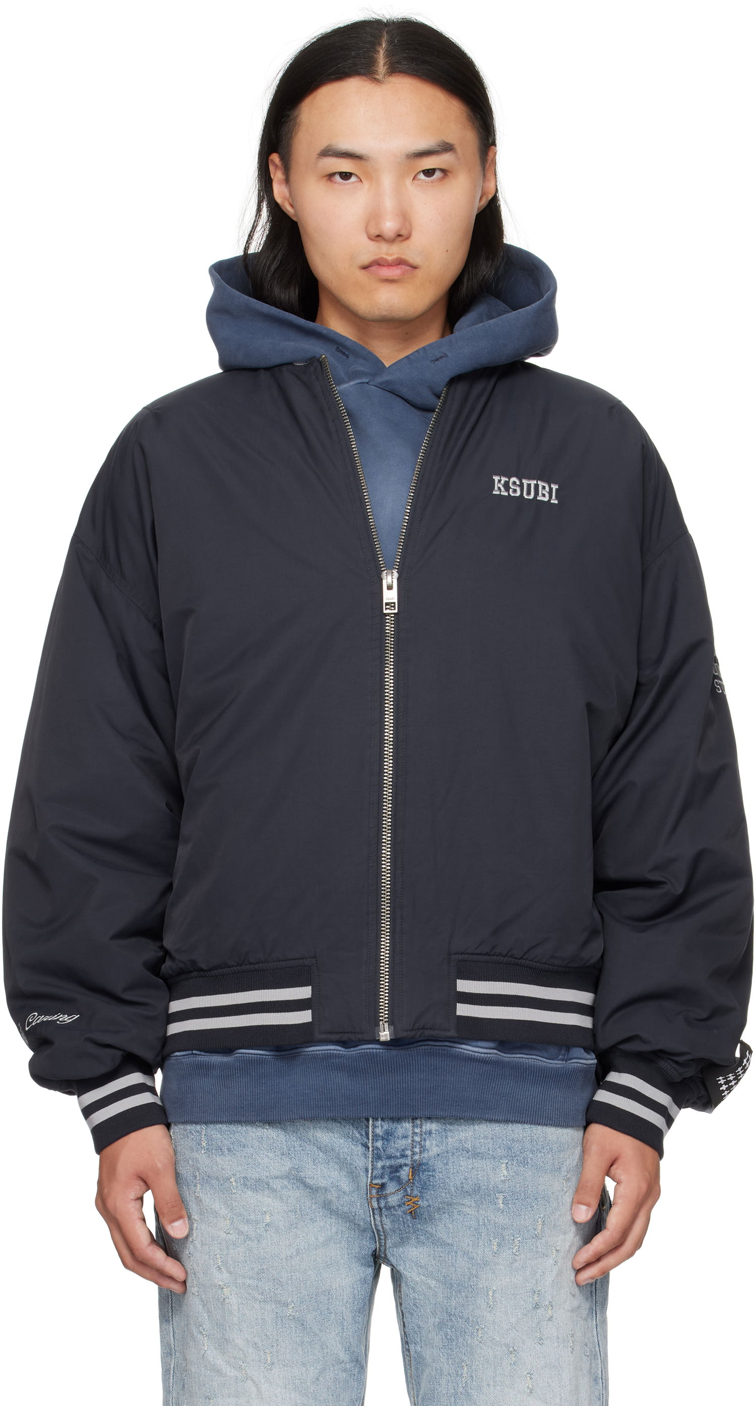Bomber bunda Ksubi Ksubi MA-1 Bomber Jacket Navy | MFA25JK012, 0