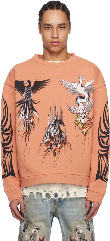 Mikina Who Decides War Who Decides War Nefarious Winged Crewneck Sweater Oranžová | 1110390004SS25, 0