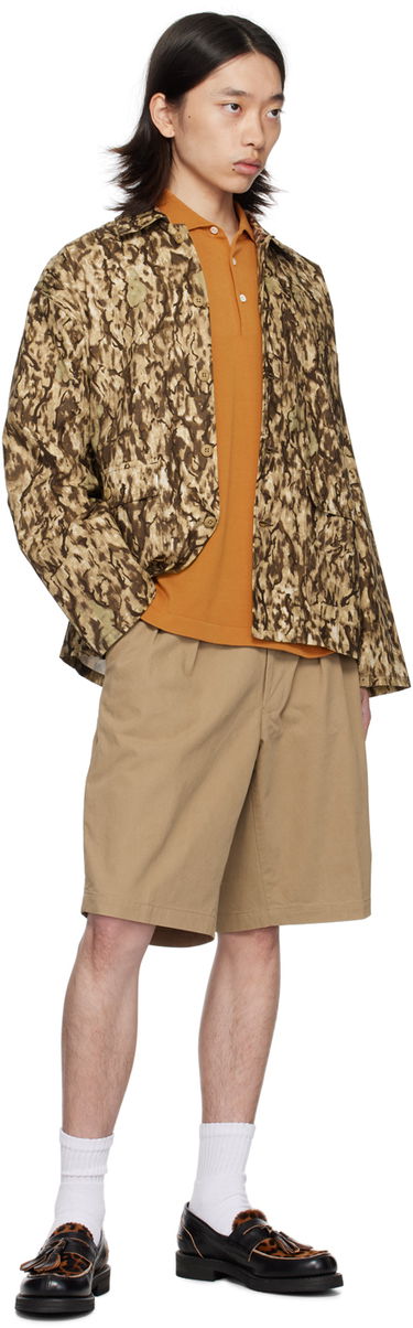 Šortky BEAMS Beams Plus 2 Pleats Shorts Béžová | 3825-0067-874, 3