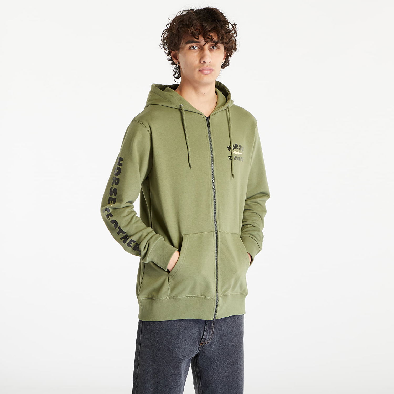 Mikina Horsefeathers Ignite Hoodie Zelené | SM1323B, 0