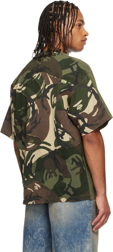 Tričko AAPE by A Bathing Ape A Bathing Ape 'AAPEUNVS' Moonface Logo T-shirt Zelené | AAPTEM1666XAOBGX, 2