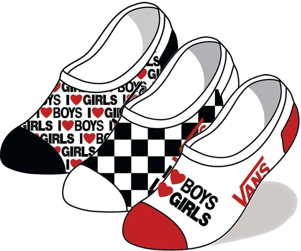 Ponožky Vans Vans Boys Girls Canoodles 3-Pack No-Show Socks Rôznofarebný | vn0a4dse4481, 0