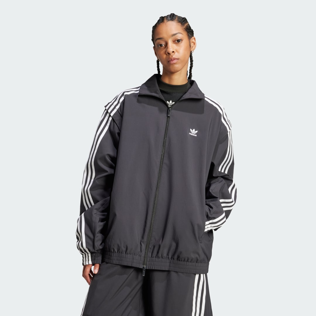 Mikina adidas Performance Adilenium Season 2 Oversized Zip-Off Track Top Šedá | JM9251, 0