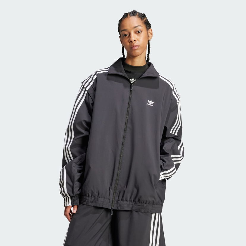 Mikina adidas Performance Adilenium Season 2 Oversized Zip-Off Track Top Šedá | JM9251