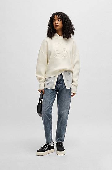 Džínsy BOSS Tapered Mom Jeans Modrá | 50530317, 1