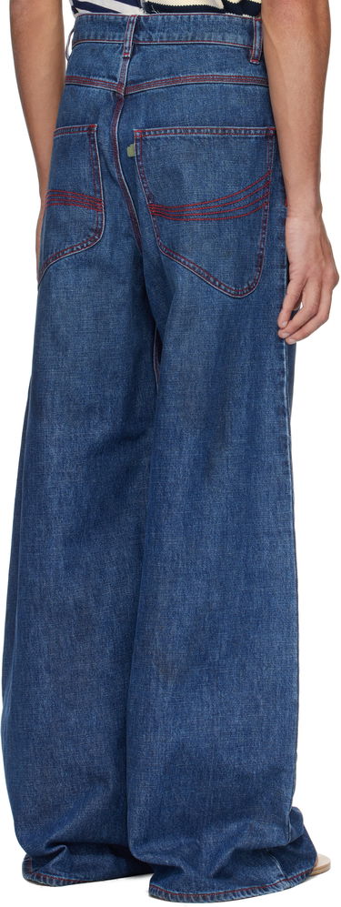 Džínsy ERL ERL Baggy Indiana Distressed Jeans Modrá | ERL10P013, 2