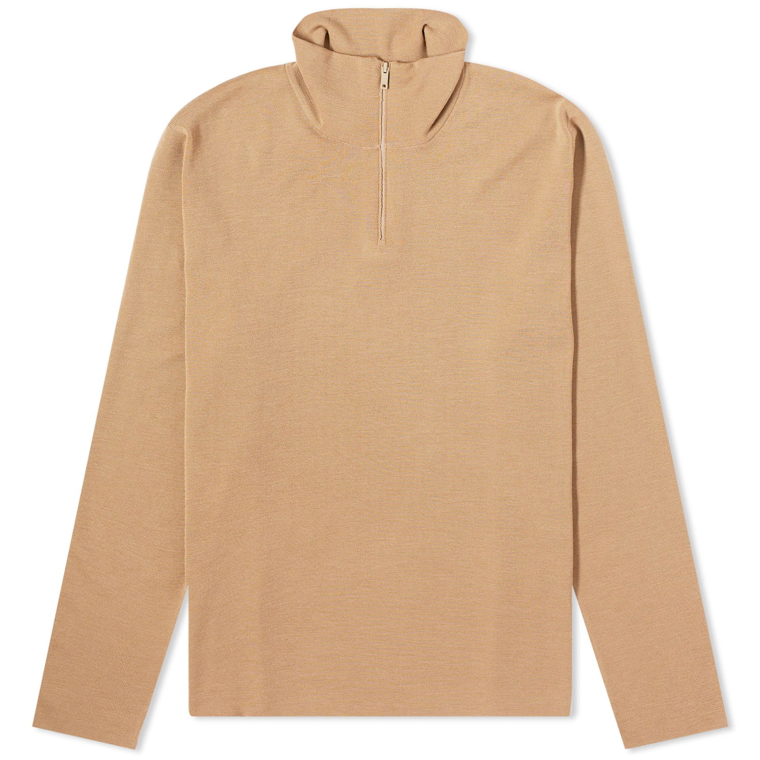 Mikina PANGAIA Pangaia Regenerative Merino Knit Slim Half Zip Sweater Béžová | 100012751348, 1