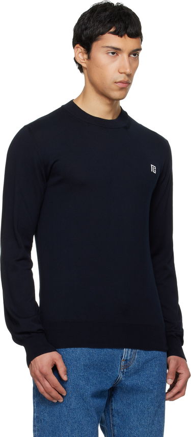 Sveter Balmain Fine Silk & Cotton Sweater Čierna | GH1KD000KJ53, 4