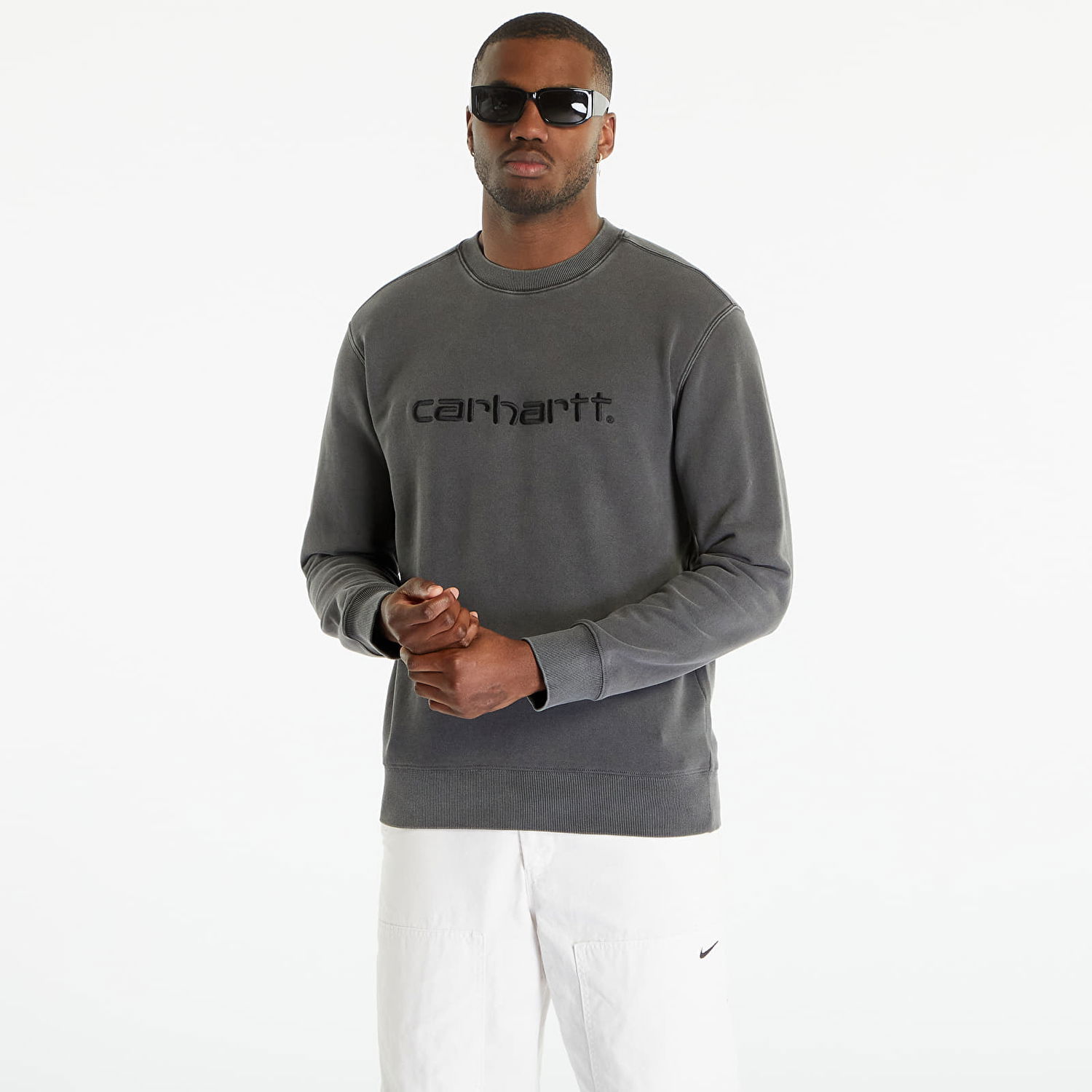 Mikina Carhartt WIP Duster Sweatshirt Garment Dyed Čierna | I031788.89GD, 0